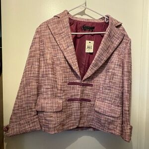 Parallel  Pink Plaid Blazer